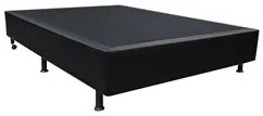 Base Box para Cama Viúva 128x188cm Liz S05 Sintético Preto - Mpozenato