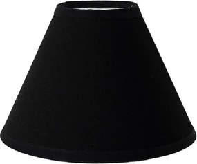 Cupula Para Abajur Tecido Preto 15Cm