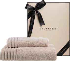 Jogo de Banhão 2 Peças Trussardi 100% Algodão Imperiale c/ Caixa de Presente - Nocciola Nocciola
