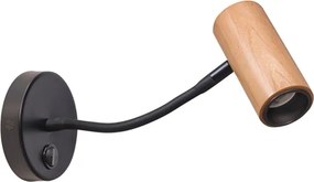 Arandela Haste Flexivel Madeira Castanha Point