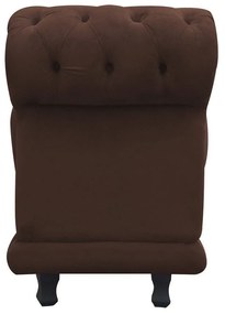 Recamier Barcelona Namoradeira Suede Marrom - D'Rossi