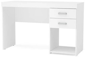 Mesa De Escritório Computador Malta 1,20m 2 Gavetas - Branco
