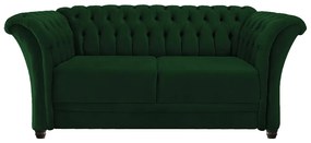 Namoradeira Chesterfield Sofia Suede Verde - ADJ Decor