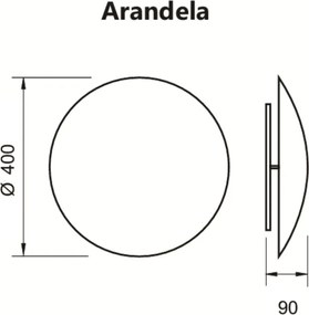 Arandela Eclipse Ø40X09Cm Led 30W - Usina 239/40 Led (BT - Branco Texturizado, 4000k)