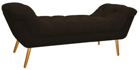 Calçadeira Estofada Veneza 195 cm King Size Corano Marrom - ADJ Decor