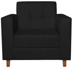 Kit Sofá 2 Lugares e 2 Poltronas Denver Suede Preto - ADJ Decor