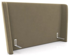 Cabeceira Design para Cama King Torres Pés em Madeira Veludo Castor G91 - Gran Belo