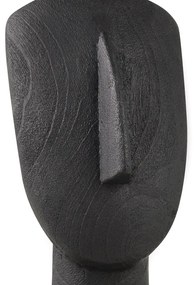 Escultura Decorativa "Face" Em Poliresina Preto 42x14,5 Cm  - D'Rossi