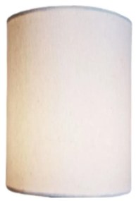 Arandela Meia Cana Retro Md-2003 Cúpula em Tecido 25/18x10cm Branco - Bivolt