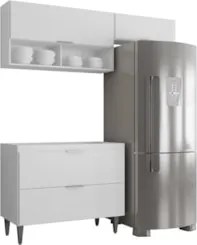 Armário de Cozinha CP03 Para Pia 100cm Pérola Z34 Branco    - Mpozenat