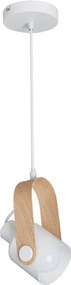 Pendente Metal Bottle - BRANCO / MADEIRA
