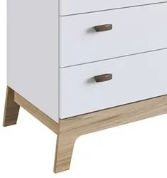 Cômoda Infantil 4 Gavetas 71cm Favo de Mel 003 Branco - Completa Móvei