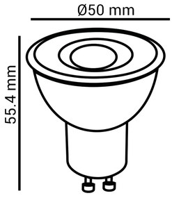 Lâmpada Mr16 Dicroica Gu10 4,8W 210Lm 2700K 36° Bivolt | Opus Lp 37127