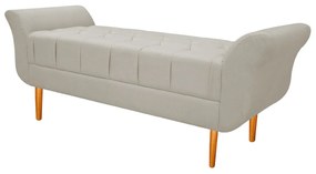 Recamier Estofado Ari 160 cm Queen Size Suede Bege - ADJ Decor