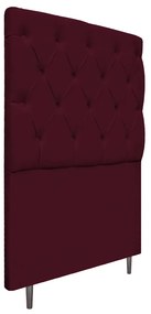 Cabeceira Estofada Liverpool 90 cm Solteiro Suede Bordô - ADJ Decor