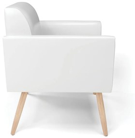 Kit 2 Poltronas Pés Palito Natural Marisa Corano D03 - D'Rossi - Branco