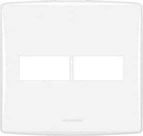 Placa 2 Modulos 4X4 Com Suporte Branco Bianco