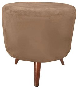 PUFF BANQUETA DECORATIVA DORA REDONDO SU - Marrom Rato