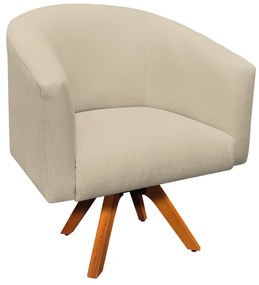 Poltrona Decorativa Giratória MM30 Kit 2 Stella Linho Areia D03 - D'Rossi