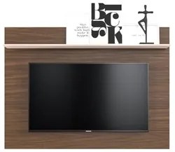 Painel para TV até 47 Polegadas 1 Prateleira Maia Nogueira Real/Off Wh