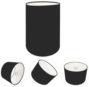 Cúpula Abajur Cilíndrica Cp-8003 Ø15x20cm Preto