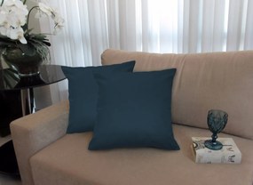 Almofada Decorativa 40x40 Tecido Suede Azul Marinho