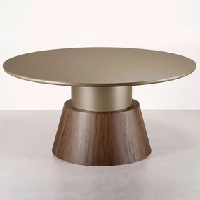 Mesa Jantar Glammy Tampo Champagne Com Vidro 120cm - 78125 Sun House