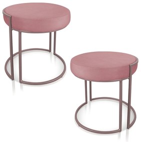 Kit 02 Puffs Love Suede Rose Base Industrial Rose - D'Rossi