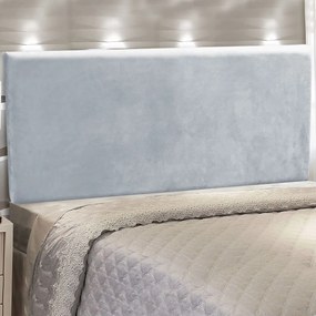 Cabeceira Painel Clean para Cama Box Casal 140 cm Suede M11- D'Rossi - Cinza