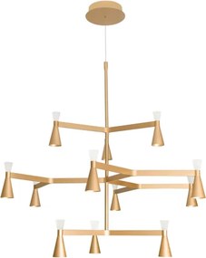 Pendente Led Metal Alumínio 50w 3000k Ramus - CHAMPAGNE