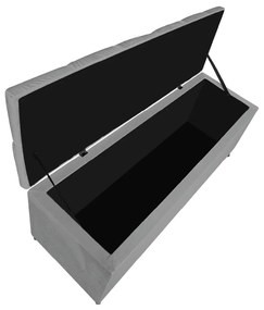 Calçadeira Estofada Liverpool 90 cm Solteiro Suede Cinza - ADJ Decor