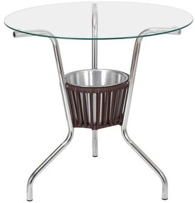 Conjunto de Mesa Jardim Alumínio Fibra 4 Cadeiras Área Externa Castanho