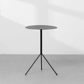 Mesa Lateral Daily Met Redonda Preto - Mesa Lateral Daily Met Redonda 45x66cm - Preto