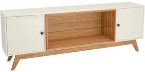 Rack Retro Viena 1,80 MT cor Off White com Freijo - 51853 Sun House