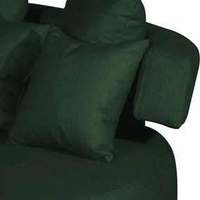 Sofá Chaise Eva Redondo 02 Lugares Suede Verde Bandeira
