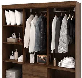 Guarda Roupa Ideal 6 Portas Plus Imbuia – Vila Rica Móveis