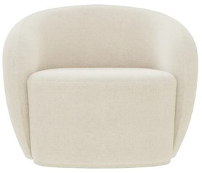 Poltrona Decorativa Sala de Estar Íbis Encosto Fixo Bouclê Off White G33 - Gran Belo