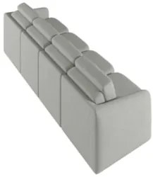 Sofá Cama Casal para Sala 436cm Polska Z08 Linho Cinza - Mpozenato