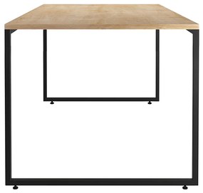 Mesa Para Computador Escrivaninha Industrial Porto 135cm Natural/Preto - D'Rossi