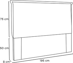 Cabeceira Estofada Nápoles 195cm King Size Suede - ADJ Decor