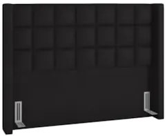 Cabeceira Cama Box Queen 160cm Pisa Z37 Sintético Preto - Mpozenato