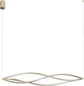 Pendente Led Aço Inox Dourado 49w 3000k Infini