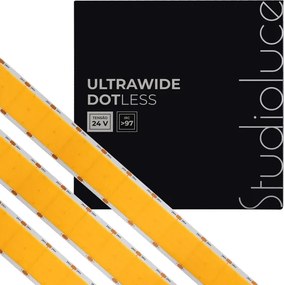 Fita De Led Cob 14W Por Metro 24V Irc97 5M Ultrawide - LED BRANCO QUENTE (3000K)