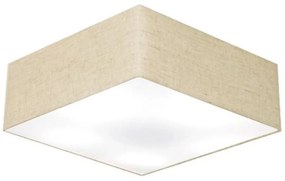 Plafon Quadrado Md-3051 Cúpula em Tecido 15/45x45cm Rústico Bege - Bivolt