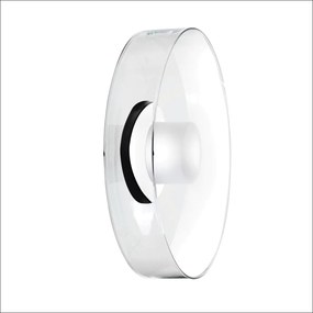 Arandela Bol Ø32X09Cm Vidro E Metal Alumínio 01Xled 5,5W 2700K - Old A... (COBRE FOSCO, BRANCO (Fosco))
