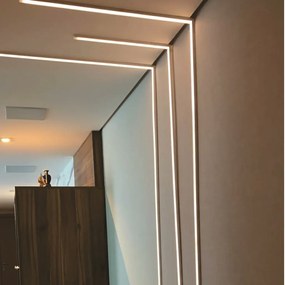 Junção Teto/parede Perfil Sobrepor Para Fita Led Garbo 10X10Cm | Usina... (PT - Preto Texturizado)