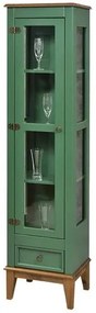 Cristaleira Remy 1 Porta e 1 Gaveta Cor Verde 43cm - 66589 Sun House