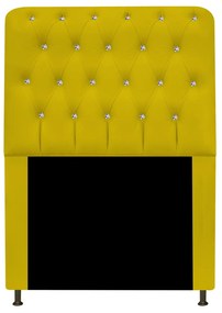 Cabeceira Solteiro Lady A05 c/ Strass 90 cm para Cama Box Corano - ADJ Decor