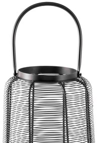 Lanterna Decorativa em Metal Preto 60x23x23 cm - D'Rossi