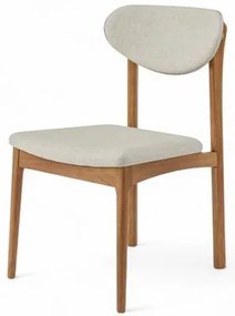 Cadeira Paiva Champagne Estofada Tec. Bege Claro - 76845 Sun House